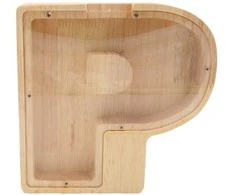 Medinė taupyklė "Raidė-P", 18 cm