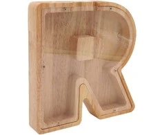 Medinė taupyklė "Raidė-R", 18 cm