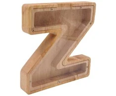 Medinė taupyklė "Raidė-Z", 18 cm