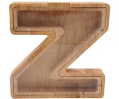 Medinė taupyklė "Raidė-Z", 18 cm