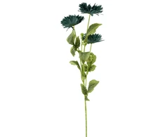 Mėlyna dirbtinė astrų šaka su 3 žiedais, 70 cm