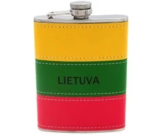 Metalinė gertuvė su trispalve "Lietuva", 227 ml