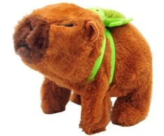 Minkštas-intearkyvus žaislas Kapibara su kuprine, 16 cm