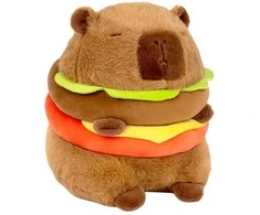 Minkštas žaislas mėsainis Kapibara, 20 cm