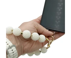 Perlinių karoliukų dirželis telefonui ant riešo, 18 cm