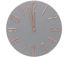 Pilkas sieninis laikrodis, 30 cm
