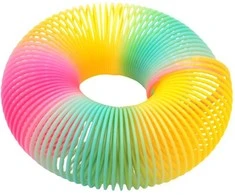 Plastikinė spyruoklė Vaivorykštė, 15x8 cm