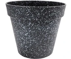 Plastikinis vazonas gėlėms, 24x21 cm - Pilka