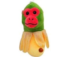 Pliušinis žaislas šimpanzė Bananini, 23x16 cm
