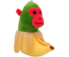 Pliušinis žaislas šimpanzė Bananini, 23x16 cm