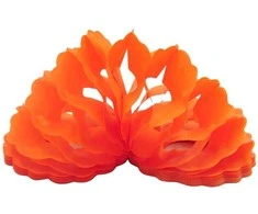 Oranžinė popierinė girlianda, 2,5 m