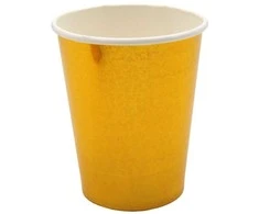 Popieriniai puodeliai, auksiniai (10 vnt., 220 ml)