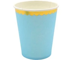 Popieriniai puodeliai, melsvi (10 vnt., 220 ml)