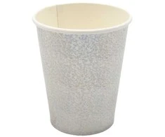 Popieriniai puodeliai, sidabriniai (10 vnt., 220 ml)