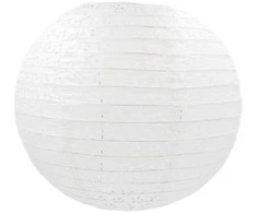 Popierinis žibintas, 35 cm - Balta