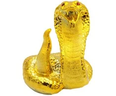 Porcelianinė gyvatės statulėlė, h 22 cm