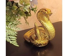 Porcelianinė gyvatės statulėlė, h 22 cm