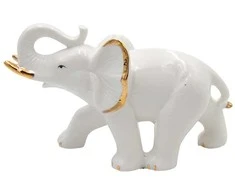 Porcelianinė statulėlė Dramblys, h 10 cm