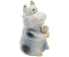 Porcelianinė statulėlė Jautis, 7 cm