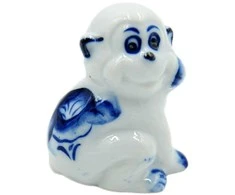Porceliano statulėlė Beždžionė, 4,5 cm