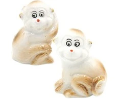Porceliano statulėlė Beždžionė, 4,5 cm - 2