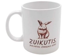 Puodelis "Zuikutis, įkalintas žmogaus kūne", 300 ml