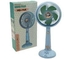 Rankinis „Mini Fan“ USB įkraunamas ventiliatorius su stovu - Žalia