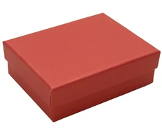 Raudona popierinė dovanų dėžutė papuošalams, 7x9 cm