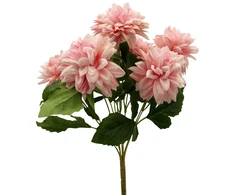 Rožinė dirbtinė jurginų puokštė, 40 cm