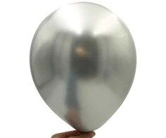 Sidabriniai perlamutriniai balionai, 50 vnt.