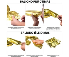 Sidabrinis pastatomas balionas - skaičius 3, 81 cm