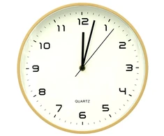 Sieninis laikrodis su šviesiu rėmeliu, 30 cm