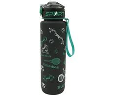Sportinė plastikinė gertuvė, 1000 ml su dirželiu - Violetinė