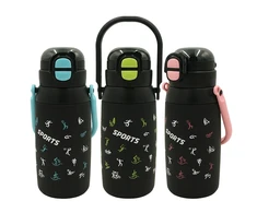 Sportinė plastikinė gertuvė (2in1 sistema), 750 ml - Rožinė