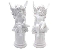 Statulėlė Angelas ant kolonos, 22 cm - 2