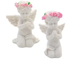 Statulėlė Angelas su vainikėliu, 4 cm - 1