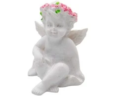 Statulėlė Angelas su vainikėliu, 4 cm - 2
