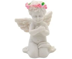 Statulėlė Angelas su vainikėliu, 4 cm - 1