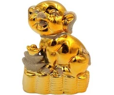 Statulėlė Auksinė kiaulė, 11 cm