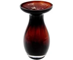 Stiklinė ruda vaza, 22 cm