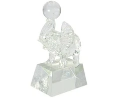 Stiklinė statulėlė Dramblys, h 15 cm