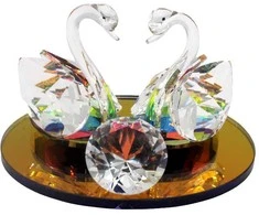 Stiklinė statulėlė Gulbės, 12 cm