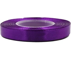 Tamsiai violetinė dovanų atlasinė juostelė, 12 mm
