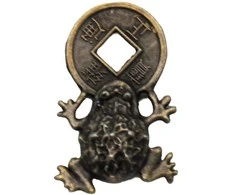 Tripirštė varlytė laikanti monetą, 2,5 cm