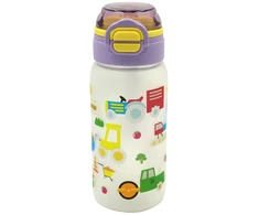 Vaikiška plastikinė gertuvė (2in1 sistema), 450 ml - Rožinė