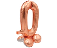 Vario spalvos pastatomas balionas - skaičius 0, 40 cm