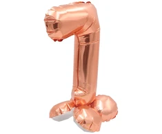 Vario spalvos pastatomas balionas - skaičius 7, 40 cm
