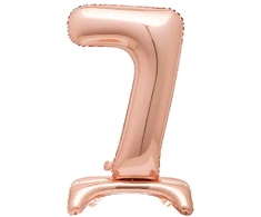 Vario spalvos pastatomas balionas - skaičius 7, 81 cm
