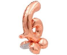 Vario spalvos pastatomas balionas - skaičius 6, 40 cm
