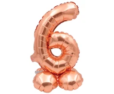 Vario spalvos pastatomas balionas - skaičius 6, 40 cm